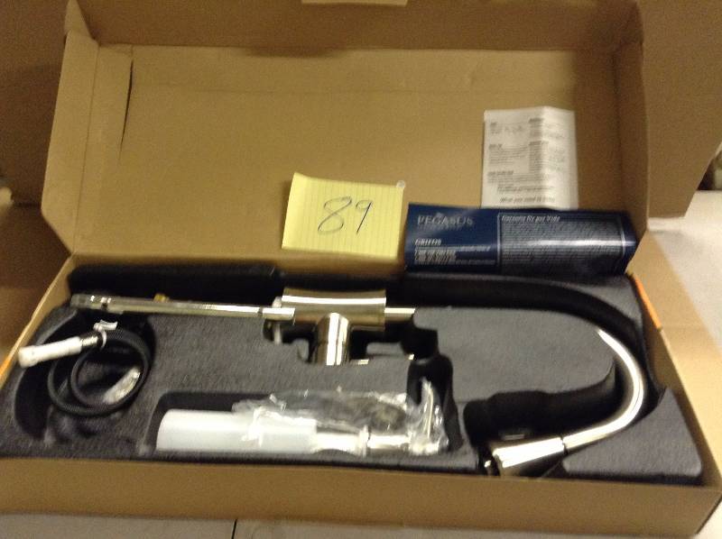 lot 89 image: Pegasus FP0A5012BNV Luca Kitchen Faucet in Brushed Nickel Never used