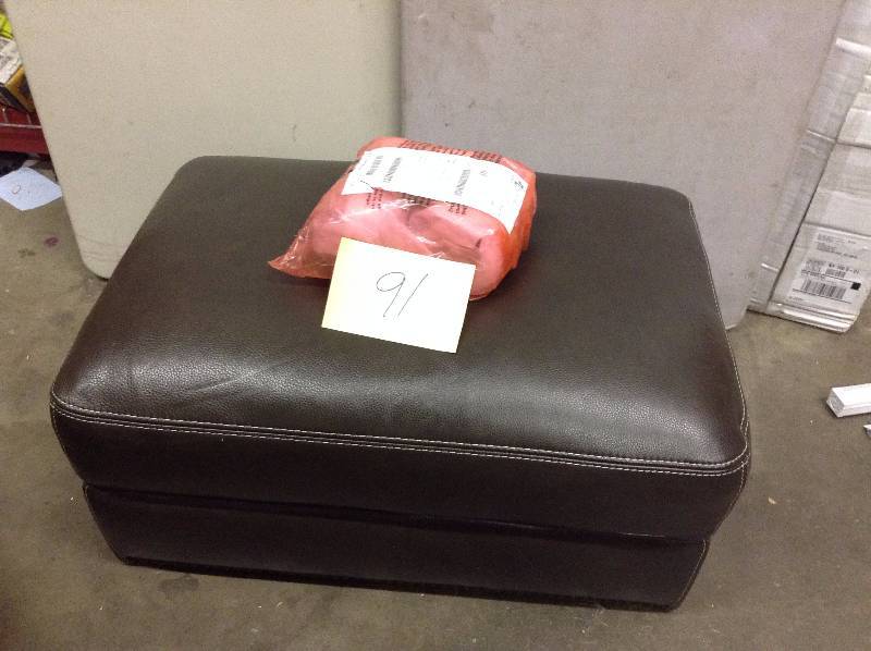 lot 91 image: Charleston Longhorn Ghost Ottoman Never Used Retails for $550