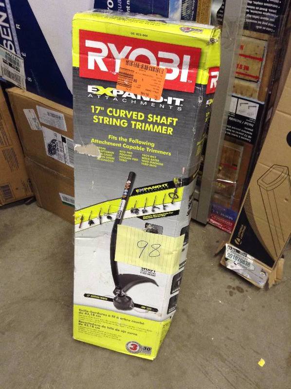 lot 98 image: Ryobi Expand it 17 curved shaft string trimmer