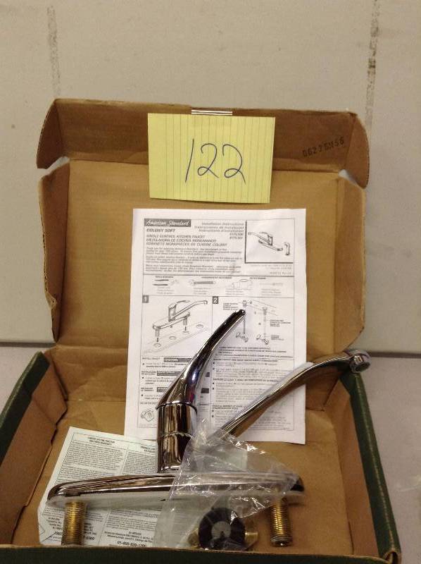 lot 120 image: American Standard 4175.500.002 Colony Soft 1-Handle Kitchen Faucet (Chrome) Never used