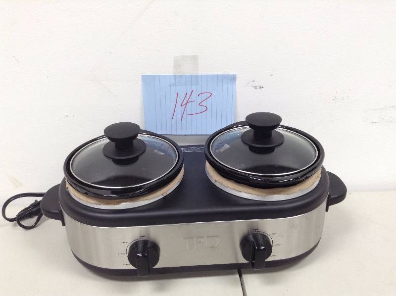 lot 143 image: Tru Dual Crock Buffet Slow Cooker Never used