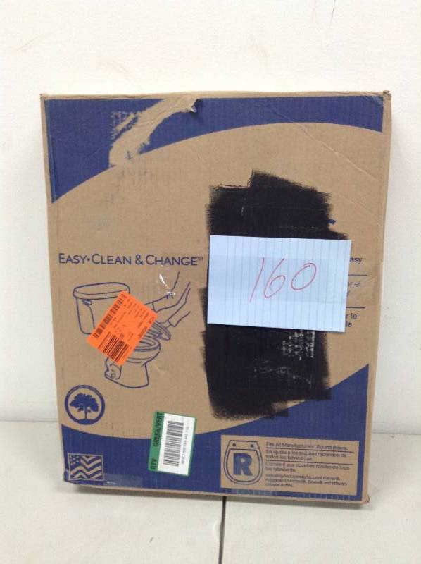 lot 160 image: Bemis 500EC 464 Dresden Blue Easy Clean Round Closed Front Toilet Seat