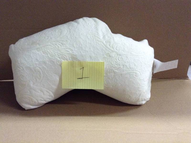 lot 1 image: Spa Sensations Side Sleeper Pillow never used actual and stock pictures used to display item