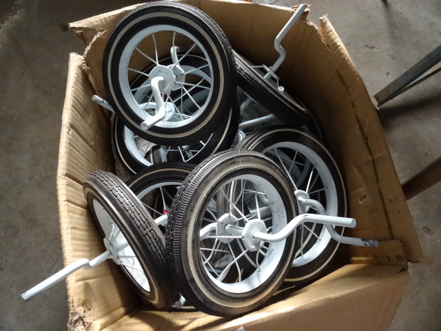 lot 92 image: Different Sized Tricycle  Wheels