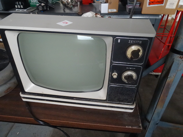 lot 129 image: Vintage Zenith Black and White TV