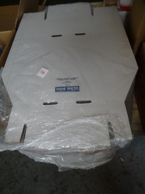 lot 136 image: Corrugated Parts Bins Qty 50