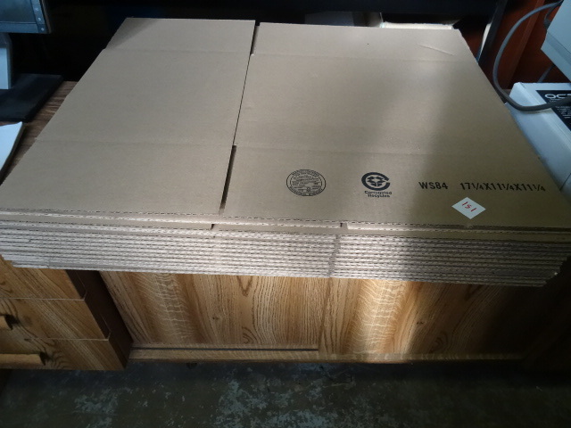 lot 151 image: Cardboard Boxes 17 14 X 11 14 X 11 14