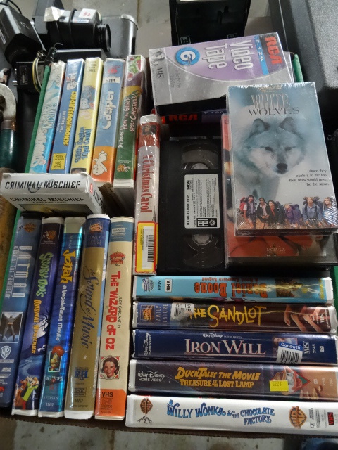 lot 62 image: Box Full of Kids VHS Tapes