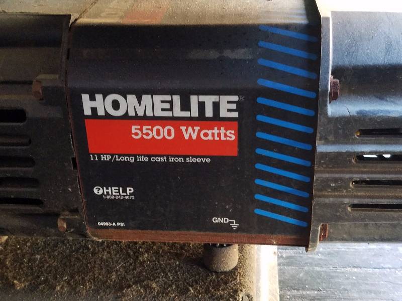 Homelite 5500 watts Genarators