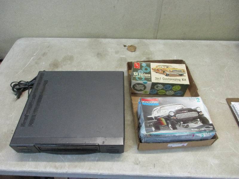 lot 29 image: 1955 chevy model   1964 ford fairlane model and vcr