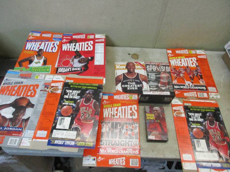 lot 30 image: Wheaties boxes - Michael Jordan tiger woods NFL