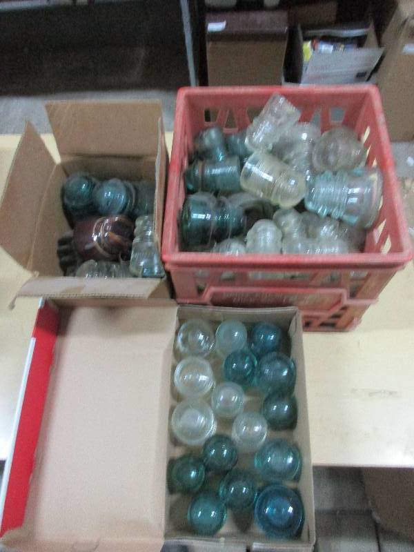 lot 55 image: glass insulators