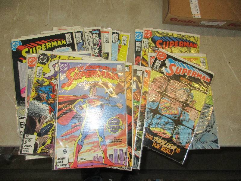 lot 81 image: DC super man comics #410-424 missing 411,422 and 423