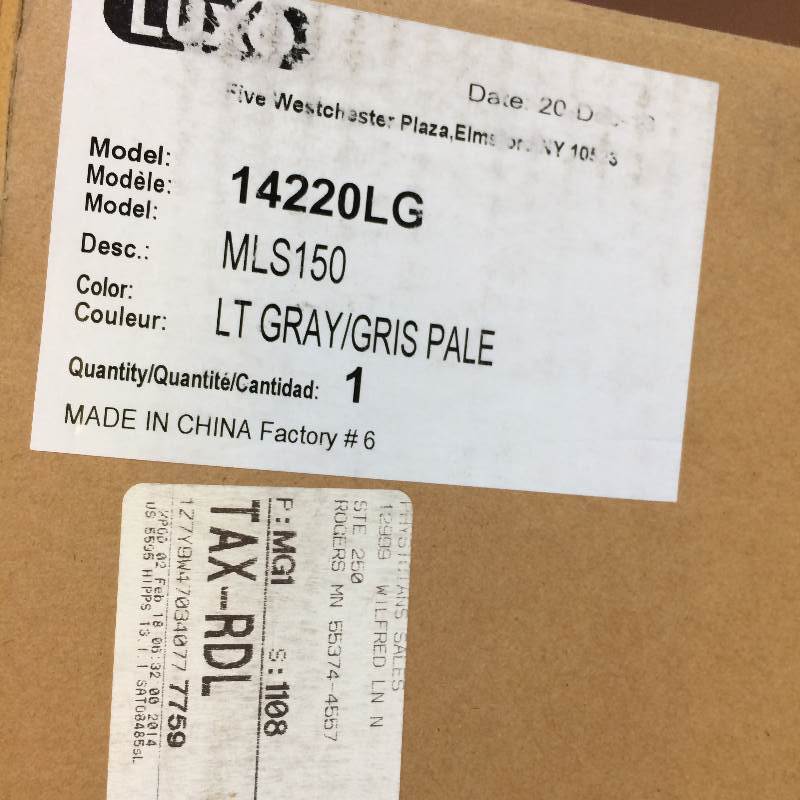 Retails $240 New In Open Box Luxo 14220LG Gray 100W Incandescent Task Industrial Lighting w50-inch Arm for Medical Facilities