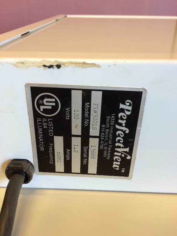 lot 41 image: Perfect View PV3001s XRAY View Box  Light Box - Excellent Condition - White