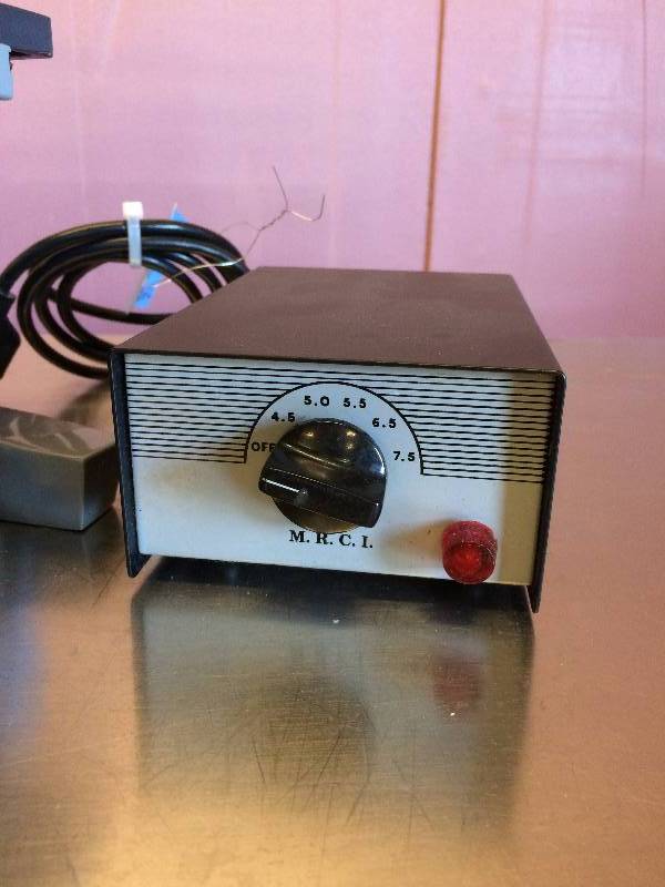 lot 58 image: American Opitical Spencer Binocular Microscope 3 objectives & Power Source