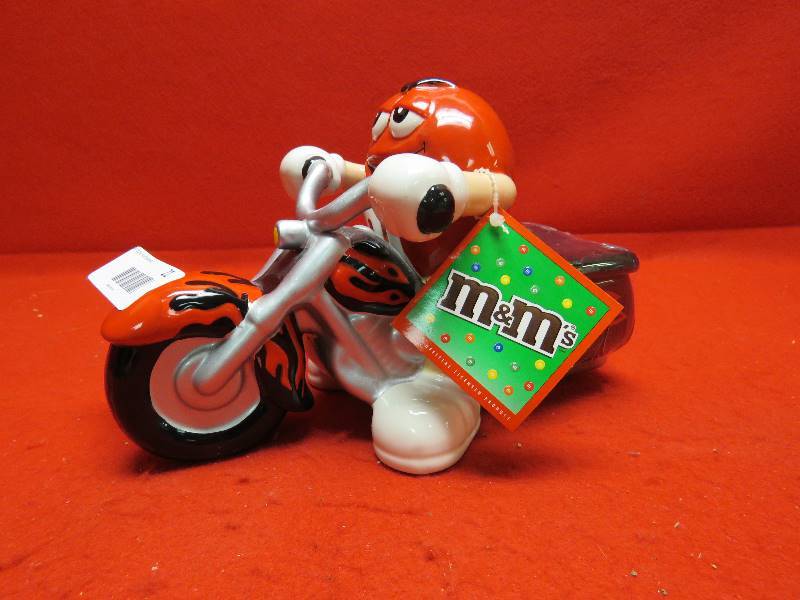 lot 21 image: M&M Collectible Motorcycle Container