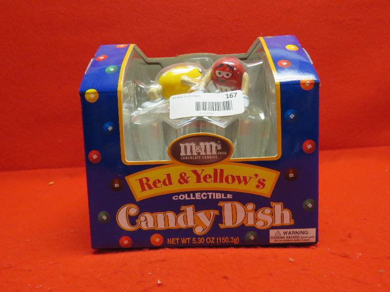 lot 167 image: M&M Red & Yellows Collectible Candy Dish
