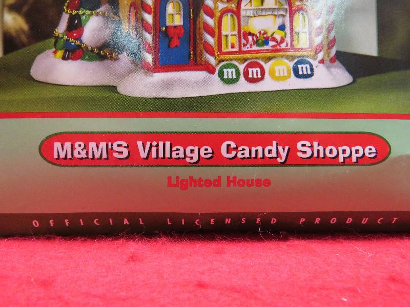 lot 168 image: Department 56 M&Ms Village Candy Shoppe Lighted House