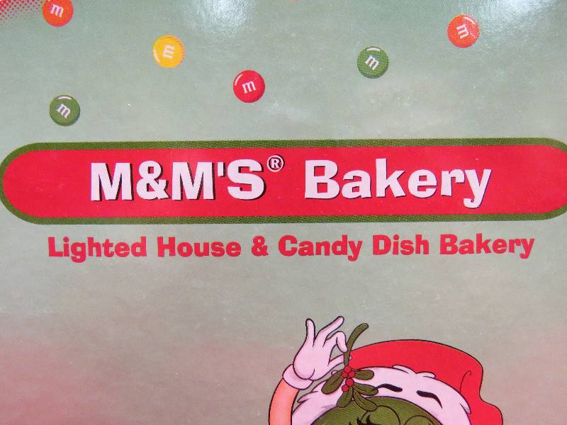 lot 198 image: Department 56 M&Ms Bakery Lighted House & Candy Dish Bakery