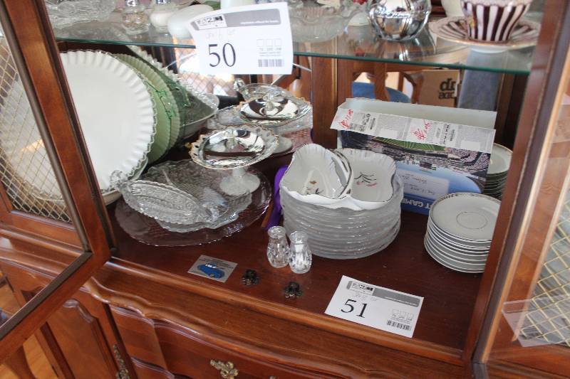 lot 51 image: Shelf Lot of Dishware