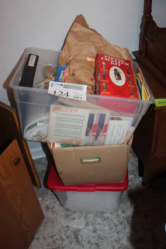 lot 124 image: Lot of (2) Bins of Piano Sheet Music
