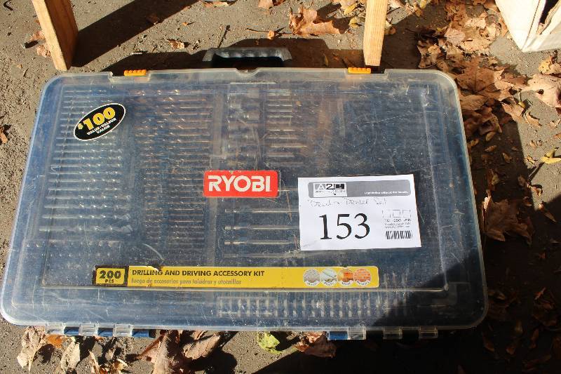 lot 153 image: Ryobi 200-Piece Drill & Driver Set