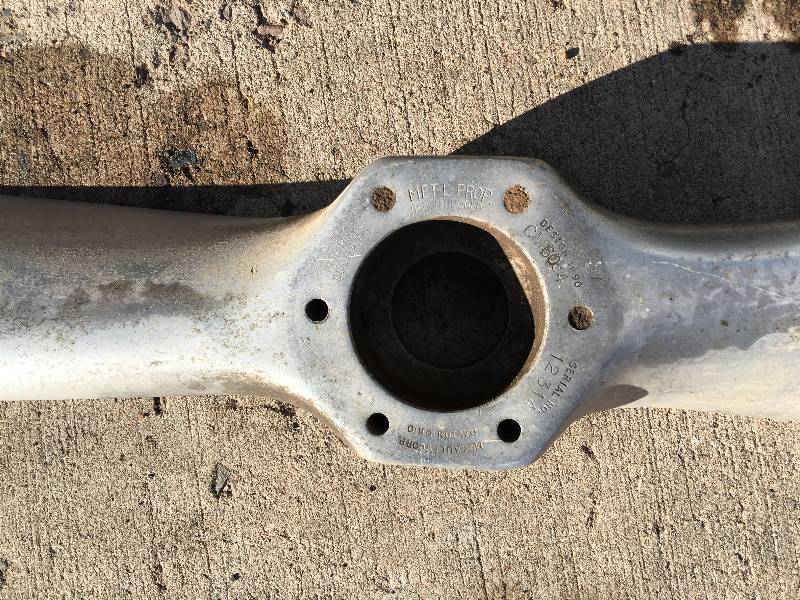 lot 211 image: mccauley met-l-prop aluminum airplane propeller 5ft