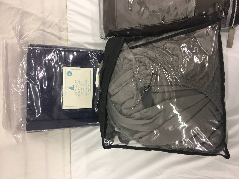 lot 29 image: curtains and chair cover