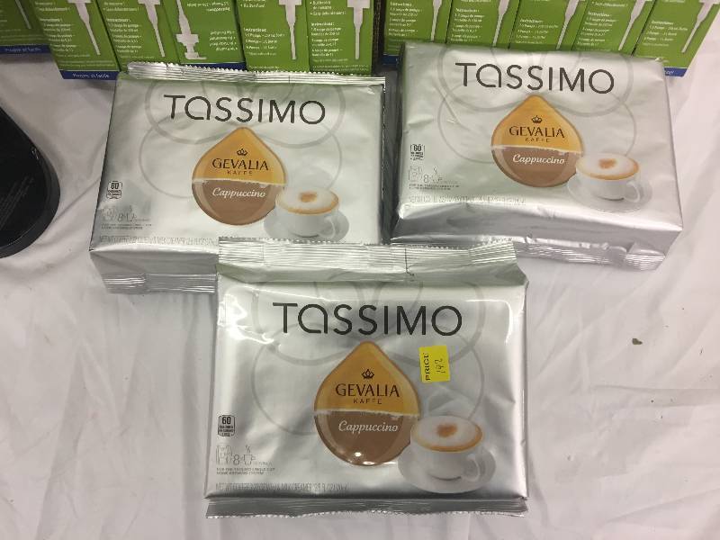 lot 142 image: 3 tassimo cappuccino 8 packs