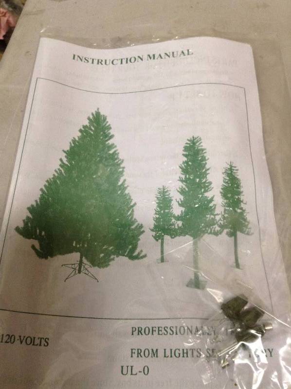 lot 8 image: Gerson 2511-234C Prelit Artificial Tree Set 2-3-4ft pl alpine trees