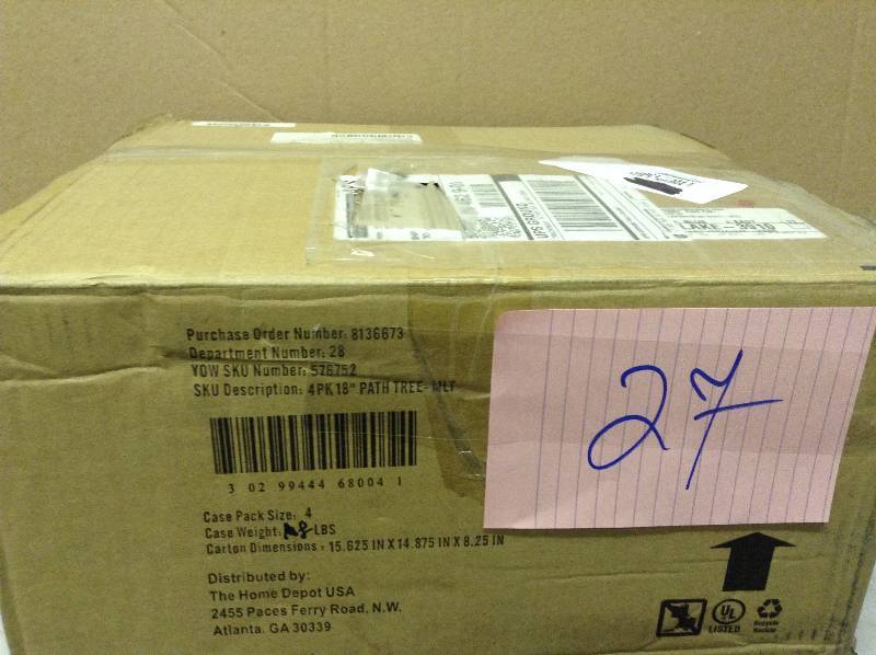 lot 27 image: Christmas 4-18 in Spiral Tree Pathway Lights 140 Multi Color Lights 8 x 18