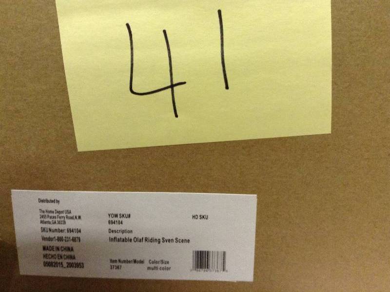 lot 41 image: Inflatable Olaf Riding Sven Scene