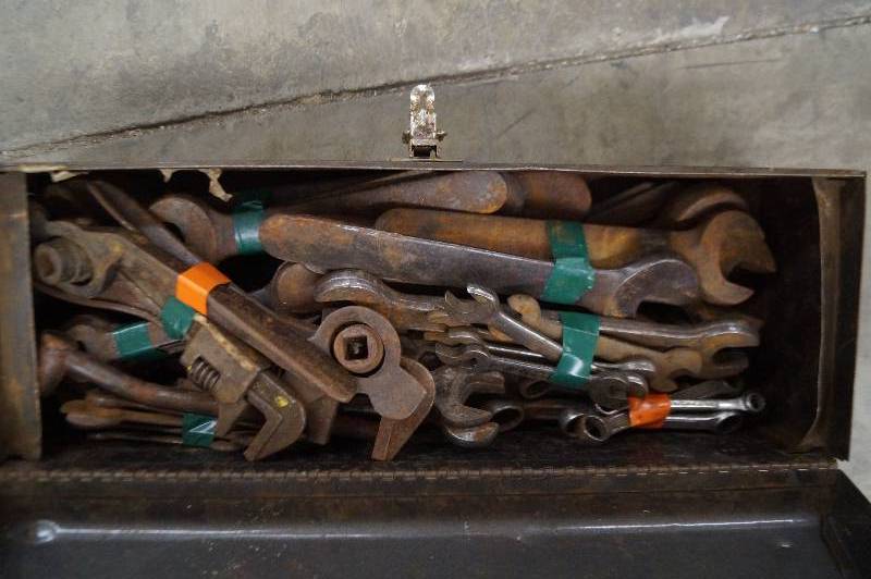 Toolbox w Vintage Wrenches