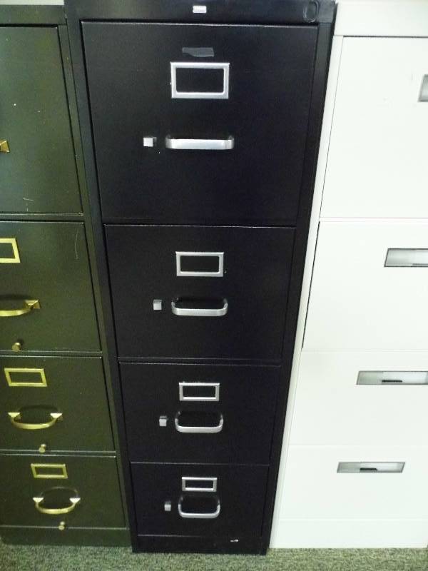 lot 11 image: Black File Cabinet