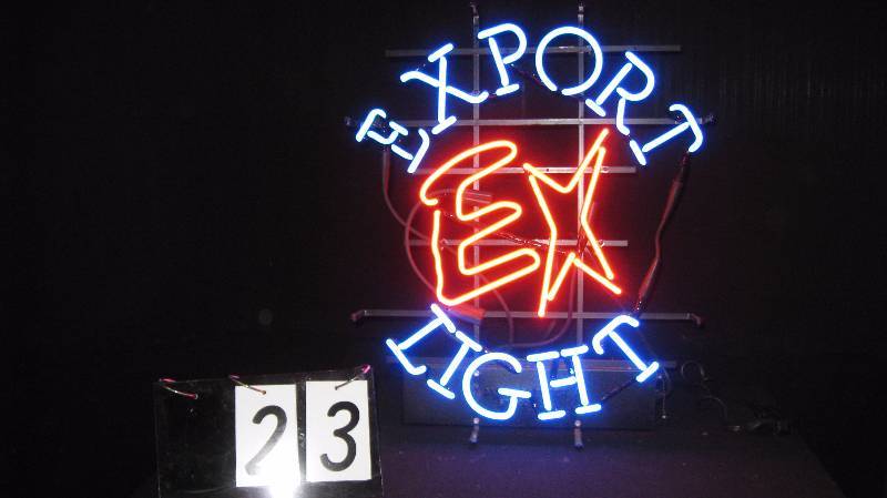 lot 23 image: Special Ex Light flashing neon. Ex flashes on and off.