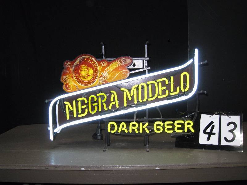 lot 43 image: Negra Modelo Dark Beer neon