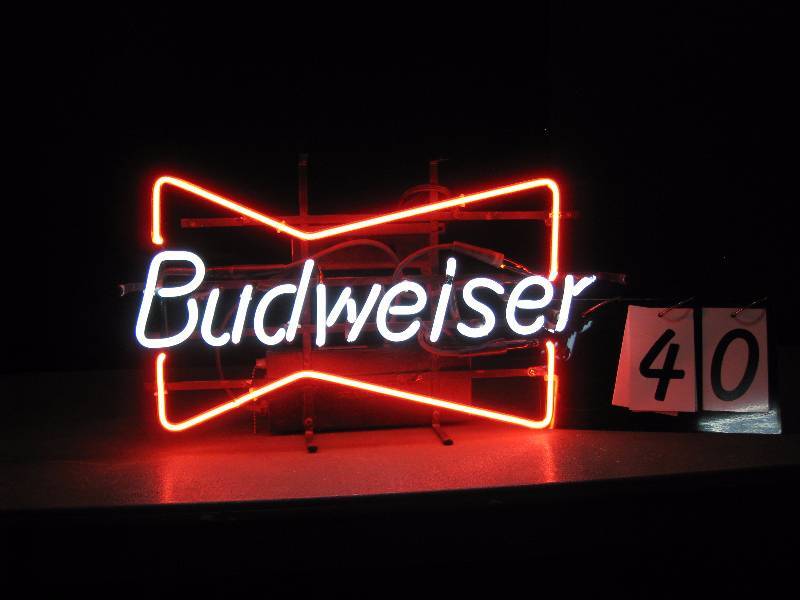 lot 40 image: Small Budweiser bowtie neon
