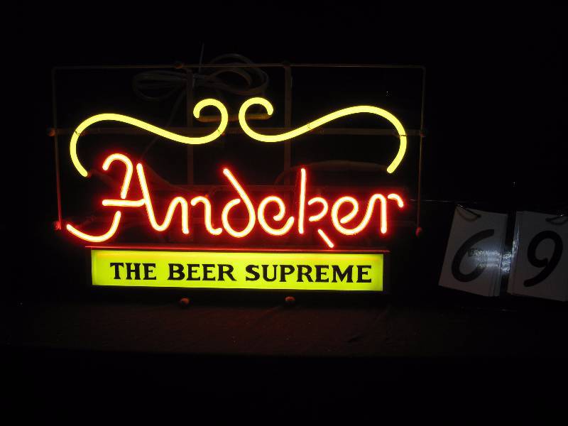 lot 69 image: Andeker NOS New Old Stock neon