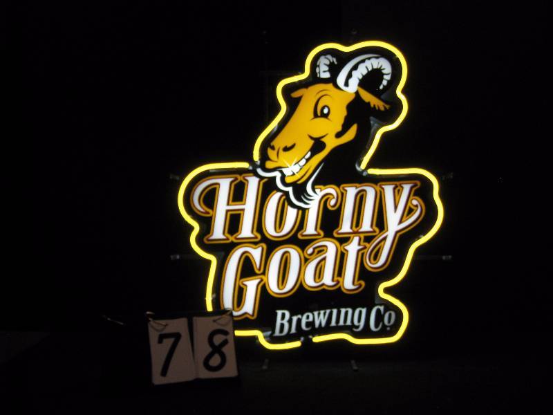 lot 78 image: Horny Goat Brewing neon sign