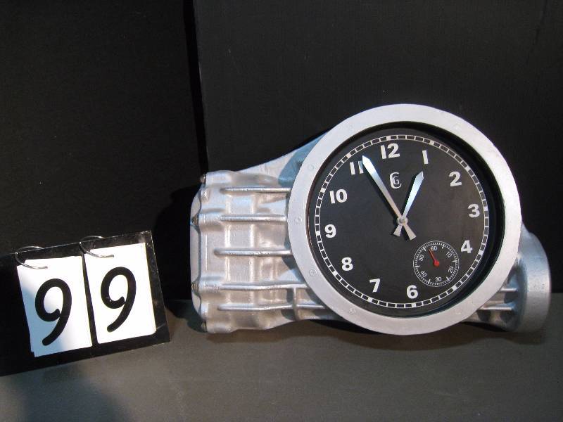 lot 99 image: Quick Change Rear End clock with thermometer