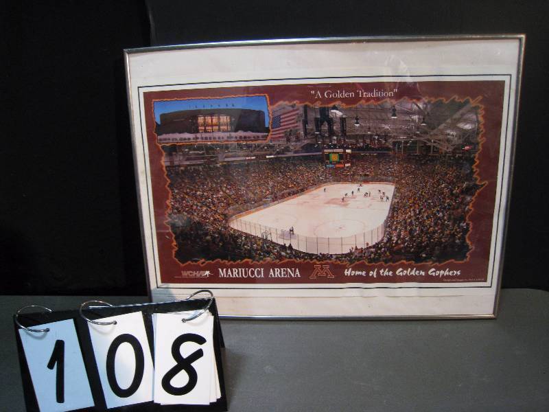 lot 108 image: Mariucci Arena WCHA Western Collegiate Hockey Association print