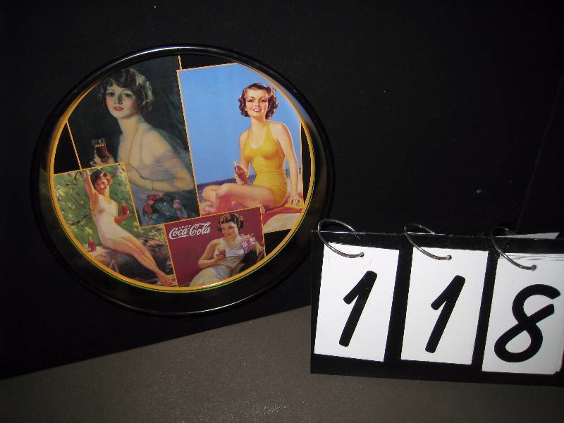lot 118 image: Coca-Cola, four ladies tray, back is gold