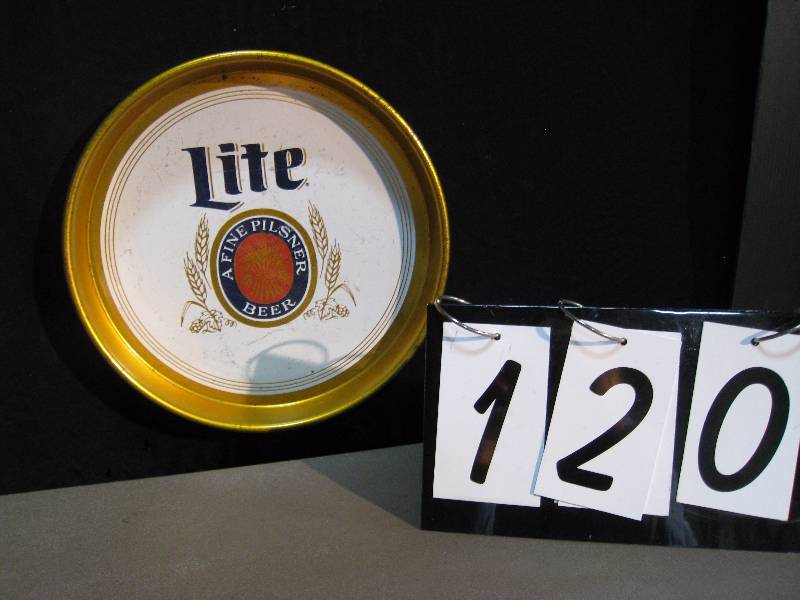 lot 120 image: Miller Lite beer tray.