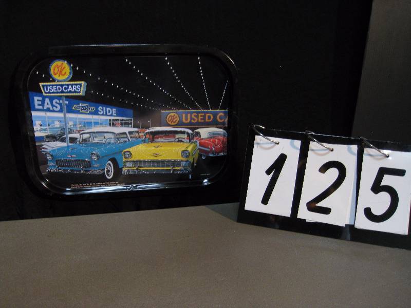 lot 125 image: OK Used Cars Chevrolet metal tray