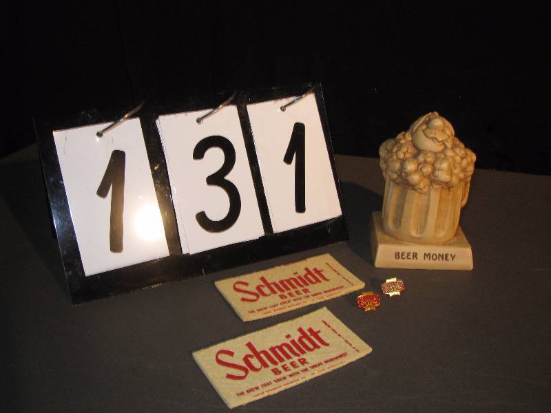 lot 131 image: Schmidt - 2 paper bags, 2 sponges, pins and bank