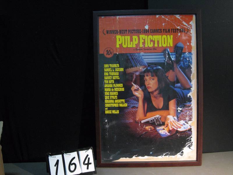 lot 164 image: Pulp Fiction framed poster