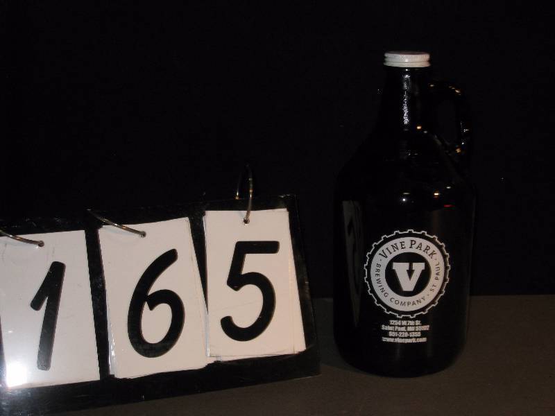 lot 165 image: Vine Park Brewing Co, glass growler 64 oz