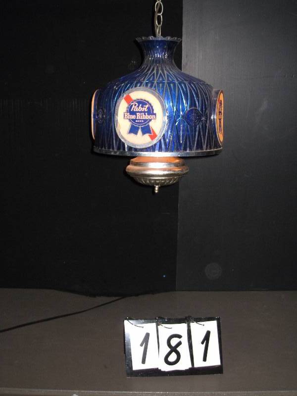 lot 181 image: PBR faux cut-glass hanging lamp
