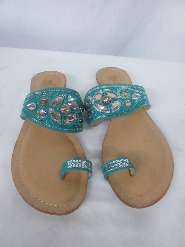 lot 50 image: GC Shoes Womens Morocco Embellished Side Sandal